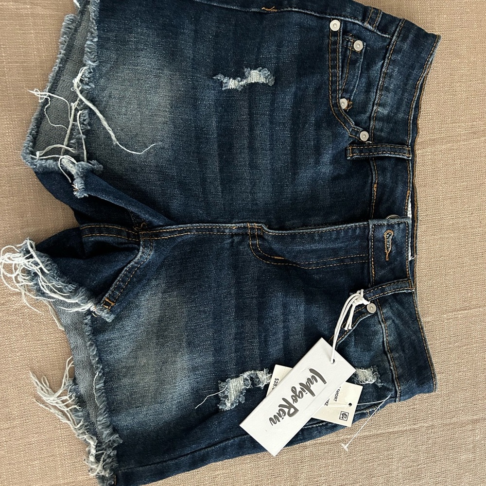 Indigo Rein Distressed Blue Jean Shorts